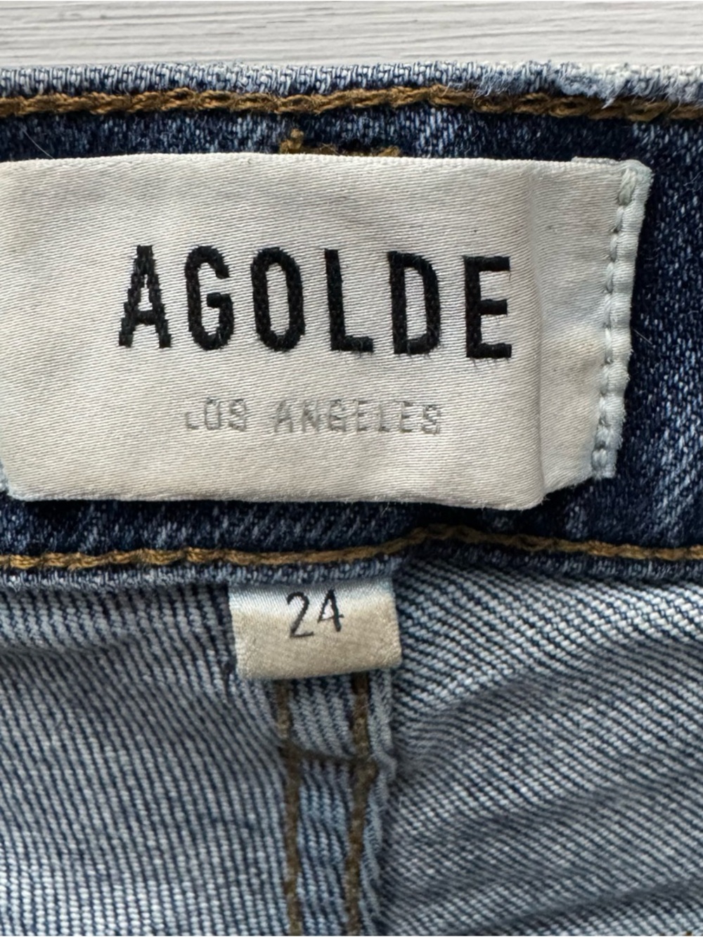 AGOLDE Wilder Jeans High Rise Straight Leg Medium Wash Womens 24 - Picture 7 of 10